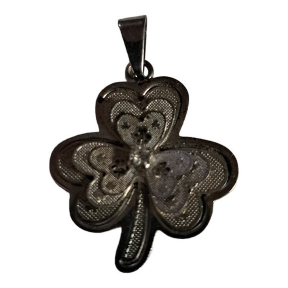 New‎ stainless steel clover pendent
